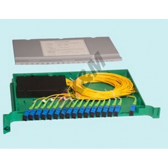 Instalación modular 1 x 16 bandeja tipo fibra óptica Splitter